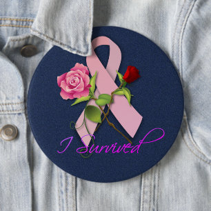 Badge Rond 15,2 Cm Bouton de Pinback pour cancéreux heureux