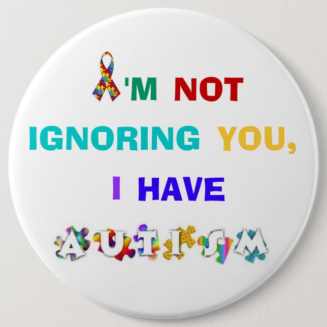 Badge Rond 15,2 Cm Bouton de sensibilisation sur l'autisme (Devant)