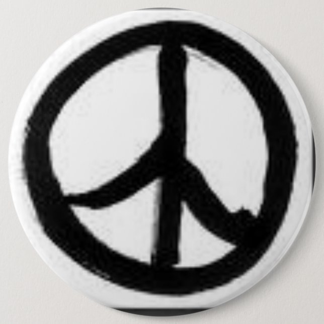 Badge Rond 15,2 Cm Bouton de signe de paix (Devant)
