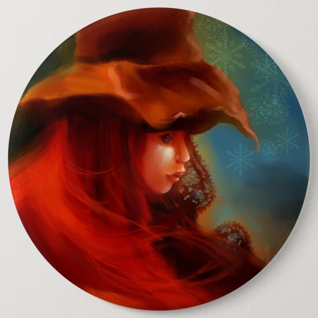 Badge Rond 15,2 Cm Bouton de sorcière (Devant)
