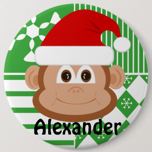 Badge Rond 15,2 Cm Bouton de stockage personnalisé du singe du Père N