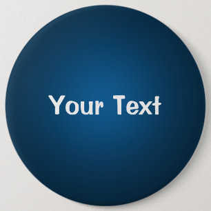 Badge Rond 15,2 Cm Bouton de texte personnalisé bleu 6" Modèle