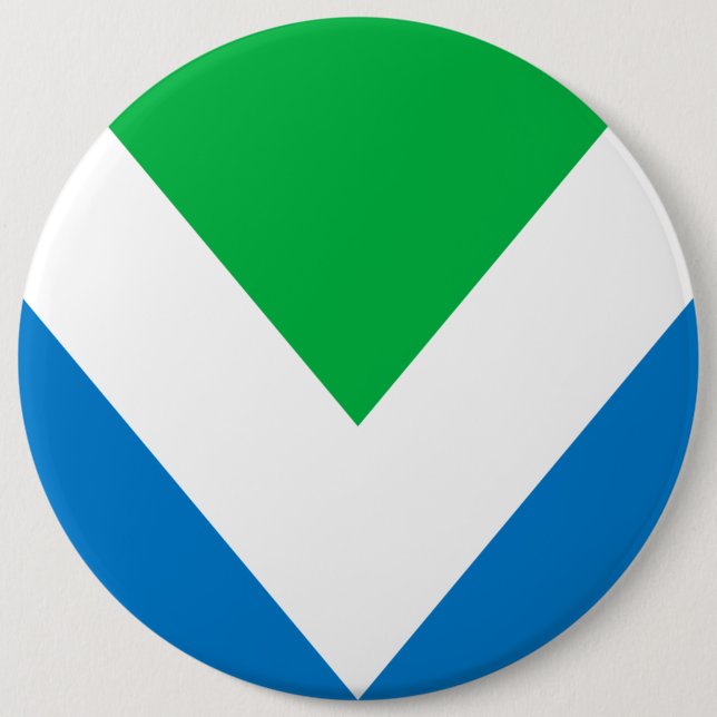 Badge Rond 15,2 Cm Bouton d'épingle du drapeau végétalien (Devant)