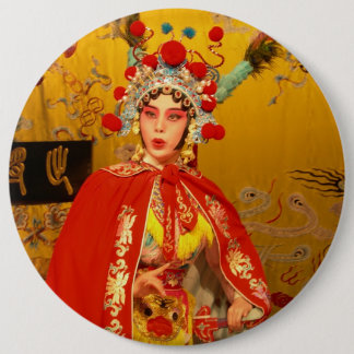 Badge Rond 15,2 Cm Bouton d'opéra de Pékin