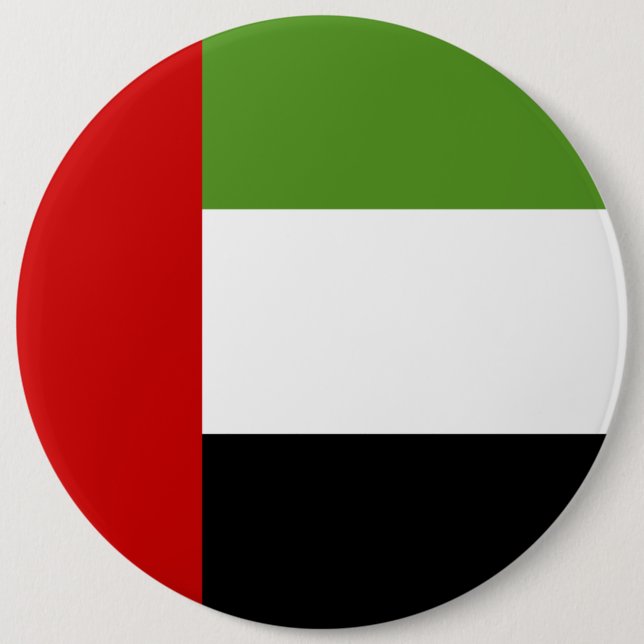 Badge Rond 15,2 Cm Bouton Drapeau des EAU (Devant)