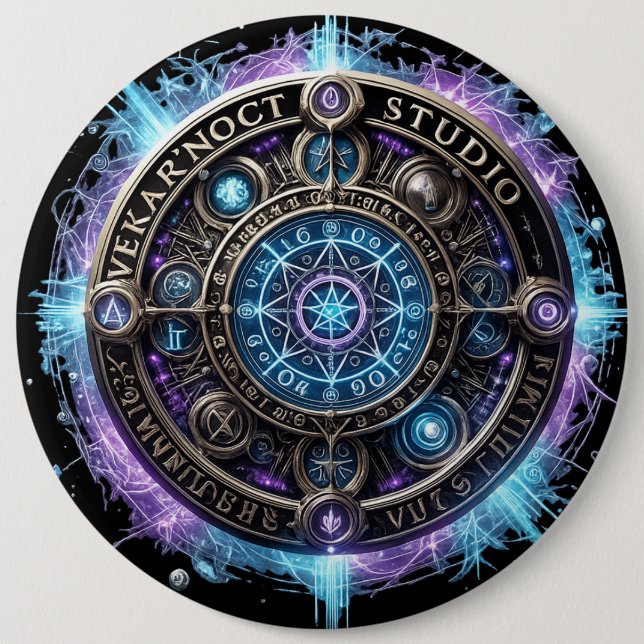 Badge Rond 15,2 Cm Bouton du logo magique Arcane (Devant)
