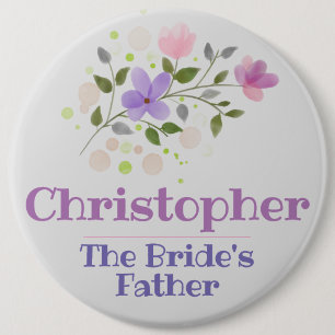Badge Rond 15,2 Cm Bouton du père de la mariée