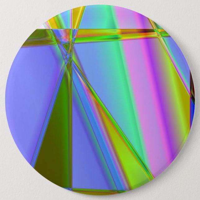 Badge Rond 15,2 Cm Bouton Fractals (Devant)