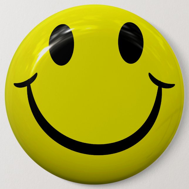 Badge Rond 15,2 Cm Bouton Grand Visage (Devant)