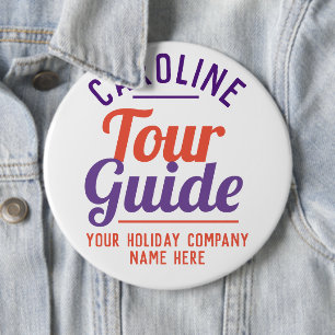 Badge Rond 15,2 Cm Bouton Guide d'excursions