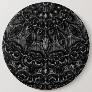 Badge Rond 15,2 Cm Bouton Mandala au charbon