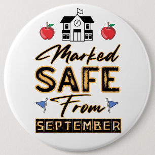 Badge Rond 15,2 Cm Bouton Marqué en sécurité à partir de septembre