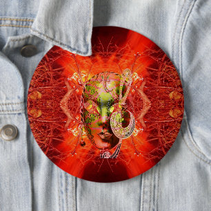 Badge Rond 15,2 Cm Bouton Masque d'incendie