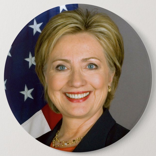 Badge Rond 15,2 Cm bouton Massif-classé de Hillary Clinton (Devant)