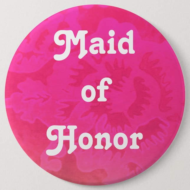 Badge Rond 15,2 Cm Bouton nuptiale de partie (Devant)
