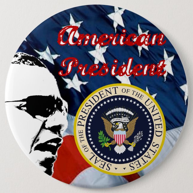 Badge Rond 15,2 Cm Bouton Obama (Devant)