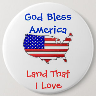 Badge Rond 15,2 Cm Bouton patriotique