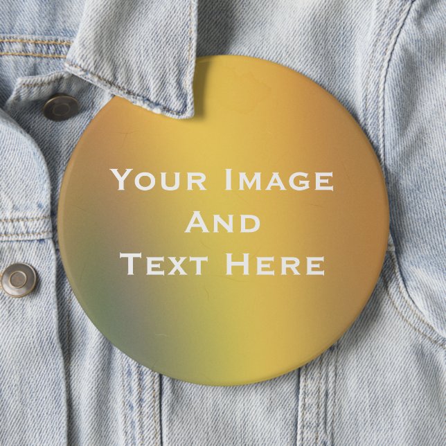Badge Rond 15,2 Cm Bouton personnalisé Image et texte (En situation)