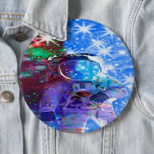 Badge Rond 15,2 Cm Bouton Pinback Dimensions des astronautes