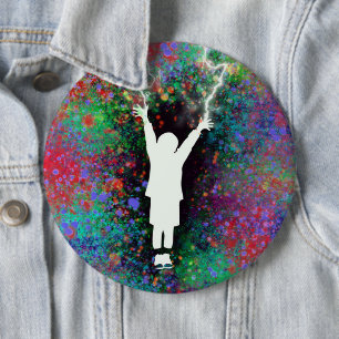 Badge Rond 15,2 Cm Bouton Pinback météo Stormy