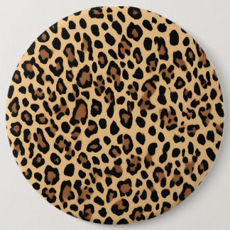 Badge Rond 15,2 Cm Bouton, points léopards