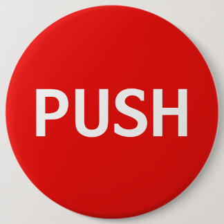 Badge Rond 15,2 Cm Bouton poussoir rouge (bouton colossal)