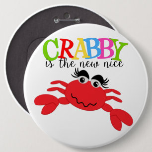Badge Rond 15,2 Cm Bouton rond de crabe