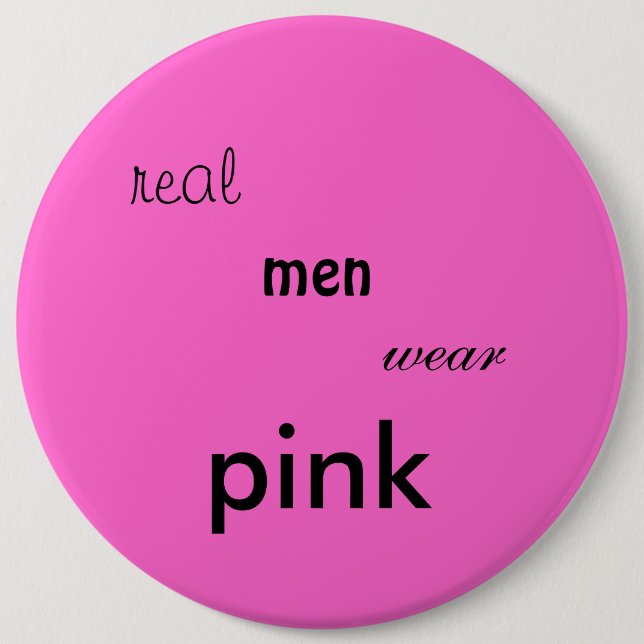 Badge Rond 15,2 Cm bouton rose (Devant)