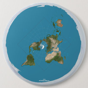 Badge Rond 15,2 Cm Bouton Terre plate Aujourd'hui