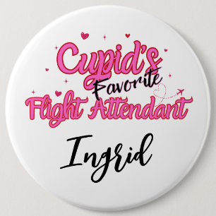 Badge Rond 15,2 Cm Bouton Valentines des agents de bord personnalisés