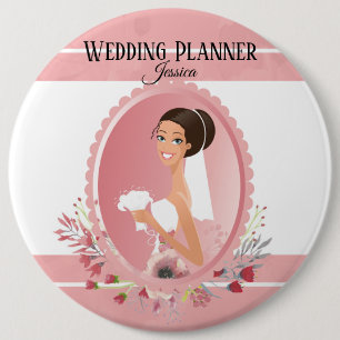 Badge Rond 15,2 Cm Bouton wedding planner