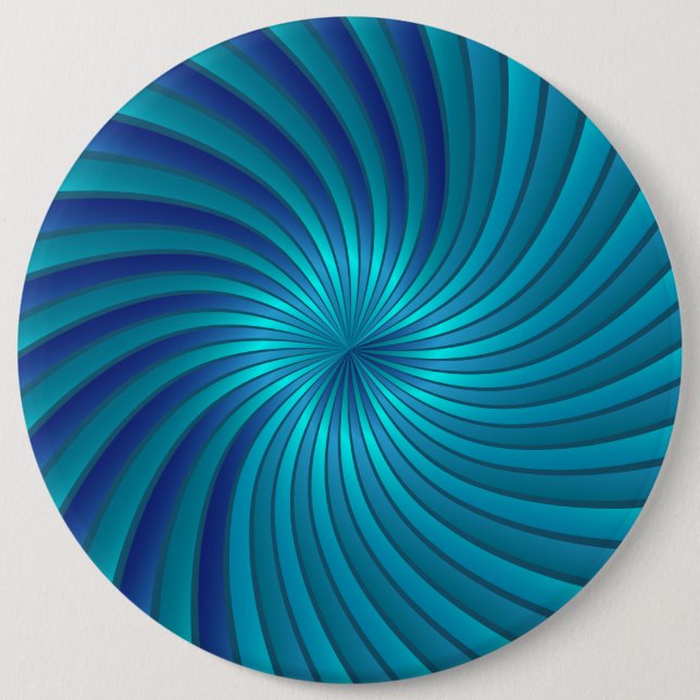 Badge Rond 15,2 Cm Boutonnez le vortex en spirale bleu (Devant)