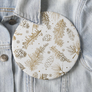 Badge Rond 15,2 Cm Branches et pins