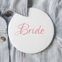 Bride Pink Script Mariage Élégant Simple Chic