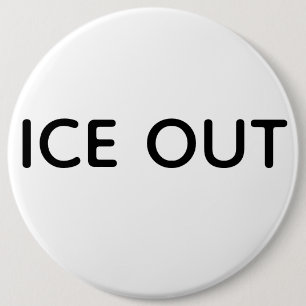 Badge Rond 15,2 Cm broche ICE OUT