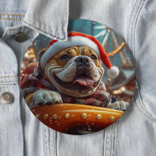 Badge Rond 15,2 Cm Bullmastiff Dog Roller Dessous de verre Noël