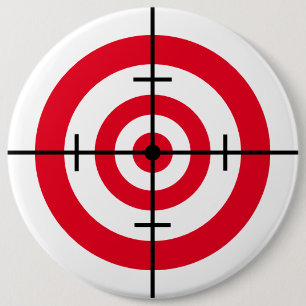 Badge Rond 15,2 Cm Bullseye dans les Crosshairs