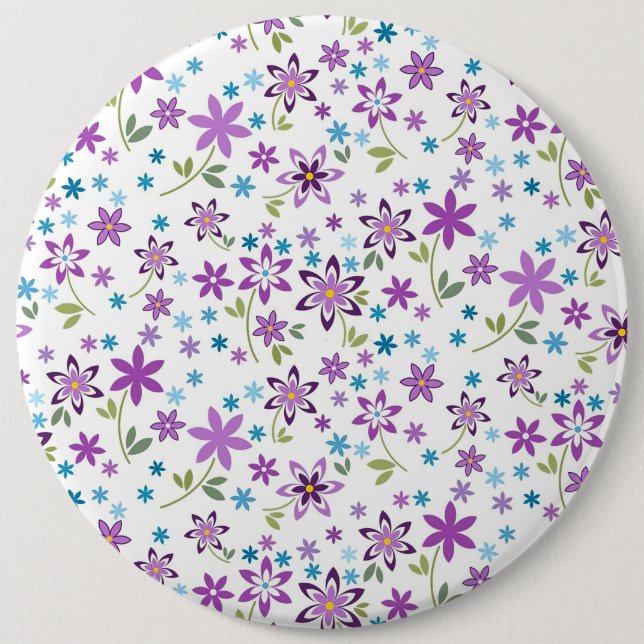 Badge Rond 15,2 Cm Cadeau de Noël mignonne Floral Ditsy (Devant)