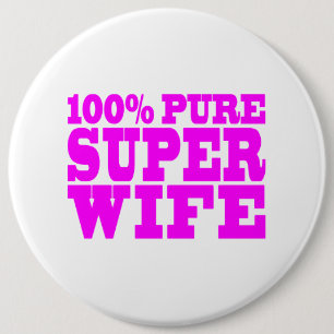 Badge Rond 15,2 Cm Cadeaux roses frais pour des épouses : Épouse