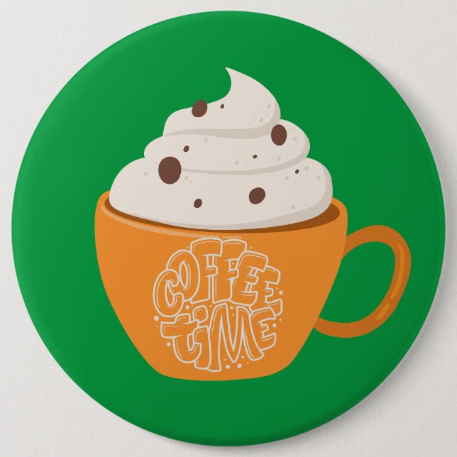 Badge Rond 15,2 Cm café (Devant)