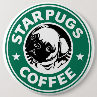 Badge Rond 15,2 Cm Café Starpugs