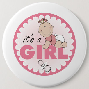 Badge Rond 15,2 Cm C'est une fille
