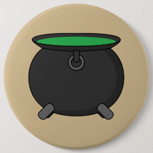 Badge Rond 15,2 Cm Chaudron de sorcière