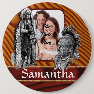 Badge Rond 15,2 Cm Chefs amérindiens