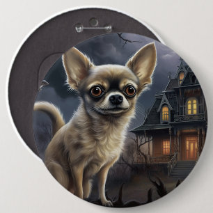 Badge Rond 15,2 Cm chihuahua Halloween effroi