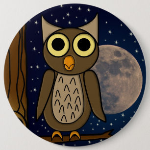 Badge Rond 15,2 Cm chouette
