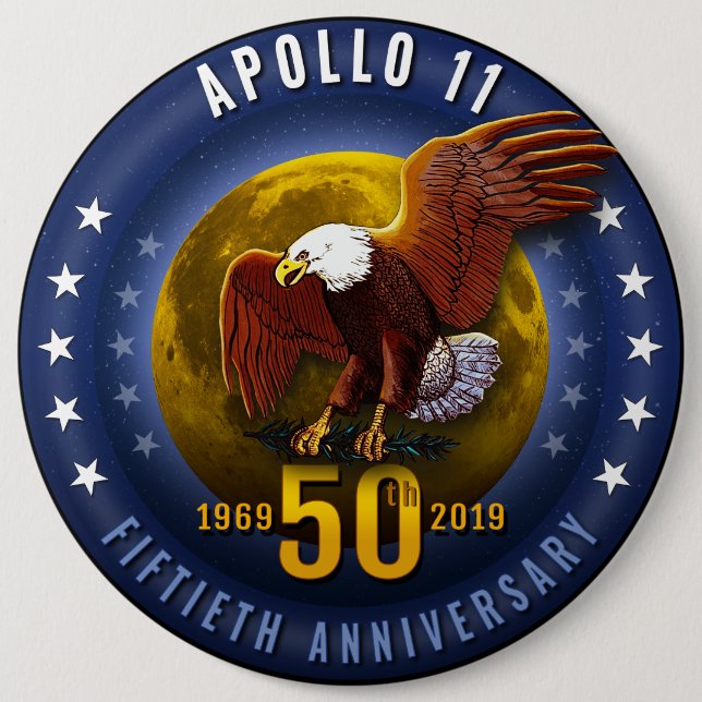 Badge Rond 15,2 Cm Cinquantième lune Eagle de Starfield (Devant)