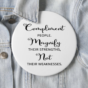 Badge Rond 15,2 Cm Citer Satisfaction Les Gens Agrandir Leurs Forces