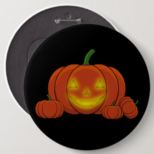 Badge Rond 15,2 Cm Citrouille Jack-o-lanterne