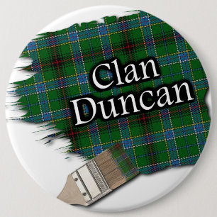 Badge Rond 15,2 Cm Clan Duncan Tartan Peinture Brush